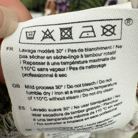 Maje Floral Top Puff Sleeve Sz L Boho Milkmaid Fairy Cottage Loflower Peplum - Picture 10 of 12